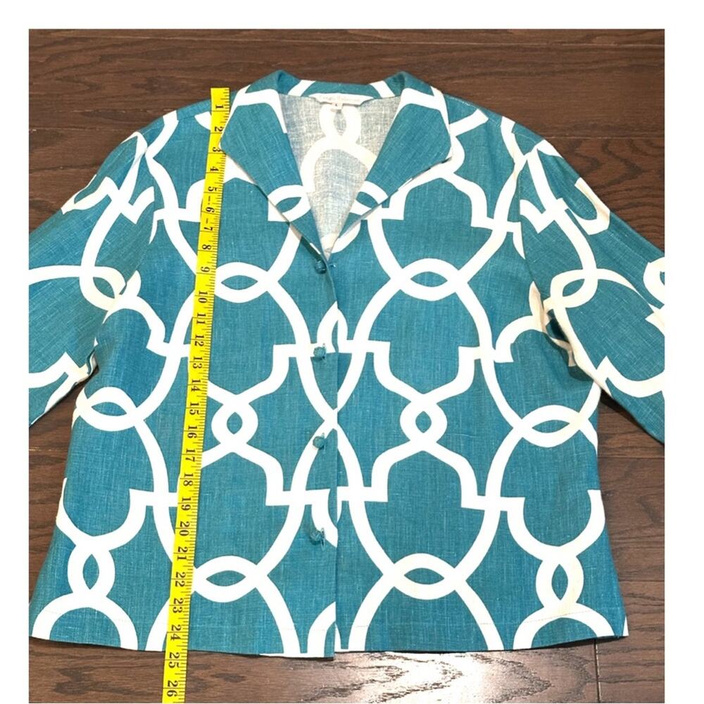 Connie Roberson Woman’s Linen Jacket Blazer Size Large - Picture 5 of 9